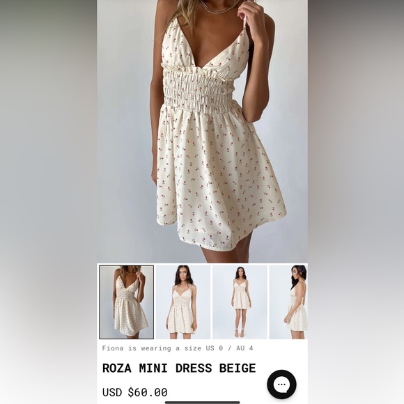 Princess Polly | Dresses | Princess Polly Roza Mini Dress Beige | Poshmark